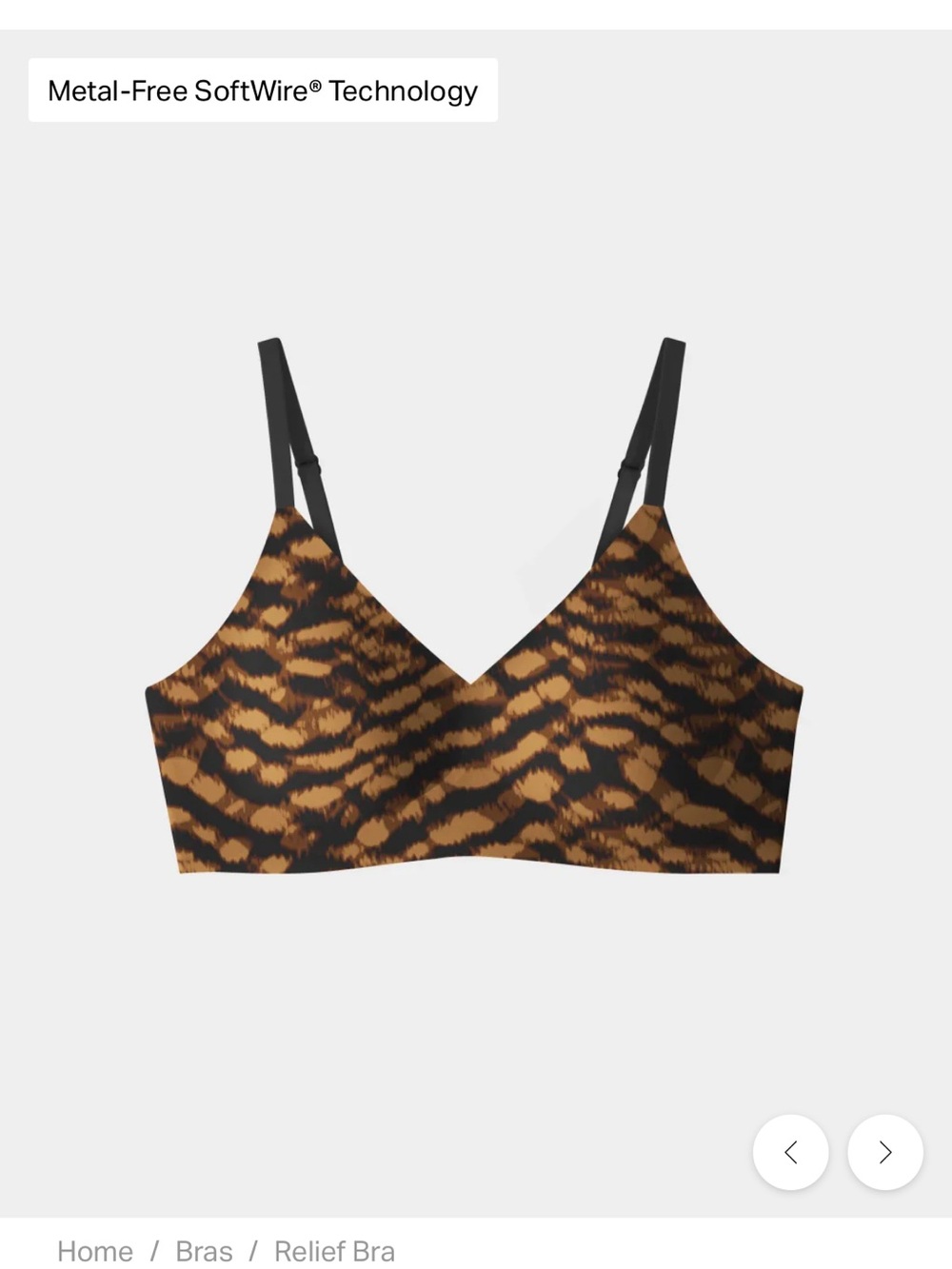 Metal-Free SoftWire Animal Print Eva Relief Bra